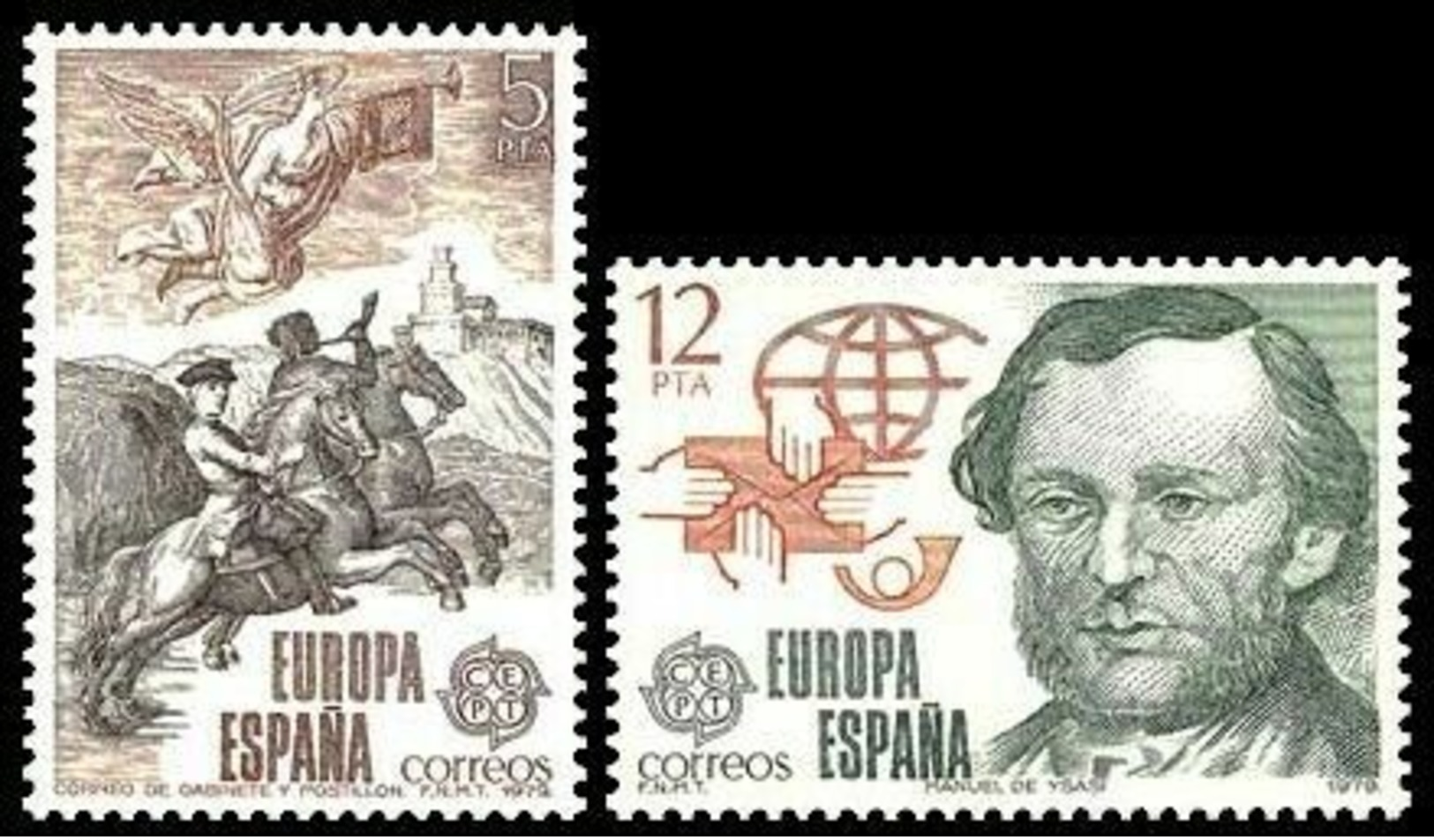 (*) Timbres EUROPA CEPT ESPAGNE De 1979 N° Y&t  2166/2167 Neuf(s) ** Mnh LUXE - 1979