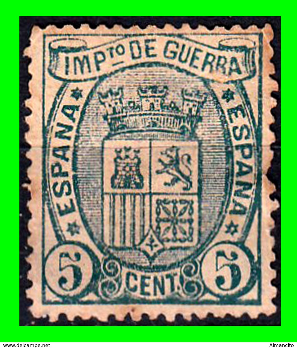 ESPAÑA SELLO DE IMPUESTOS DE GUERRA DE ESPAÑA 5C DE 1875, ESCUDO DE ESPAÑA - Gebraucht