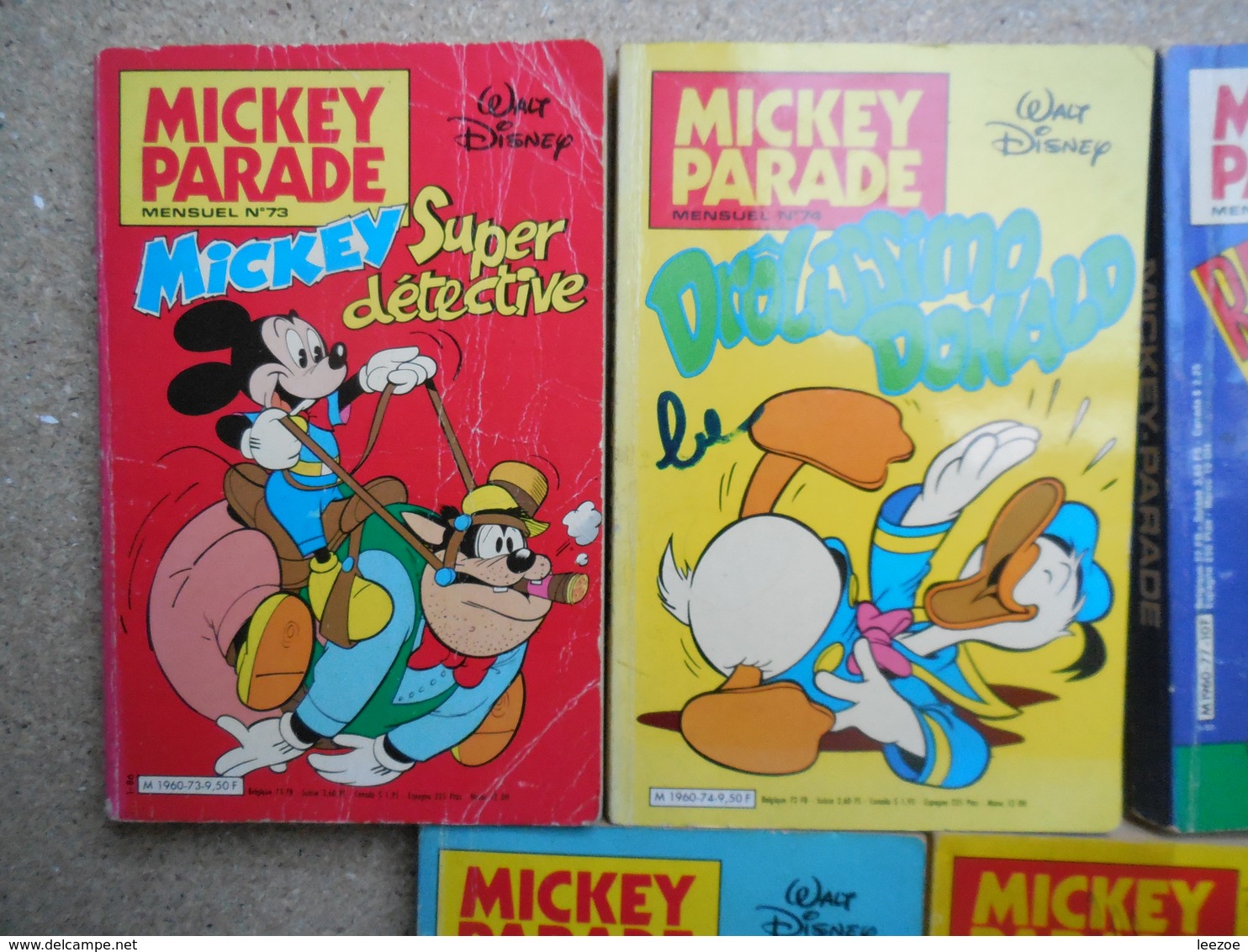 MICKEY PARADE N°73.74.77.78.79, 2ème Série...MICKY MAUS.......3B0420 - Mickey Parade