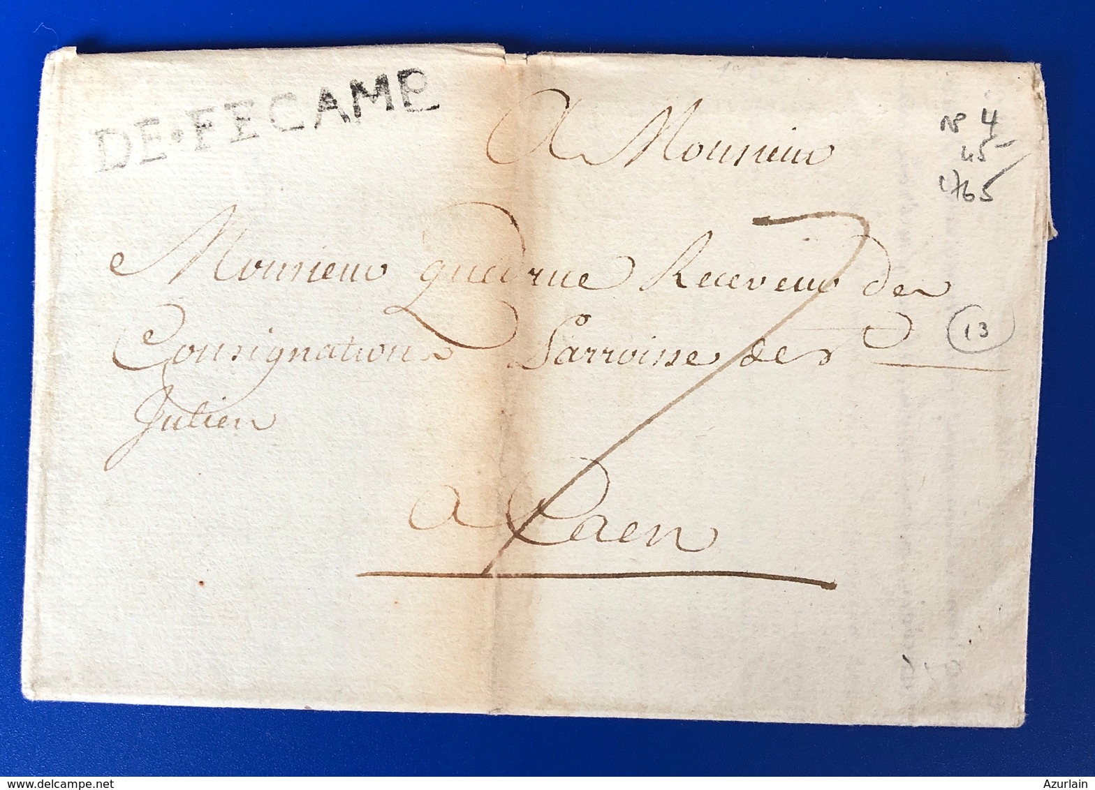 1694 A 1841 Lot De 18 Lettres De Fecamp - ....-1700: Precursors