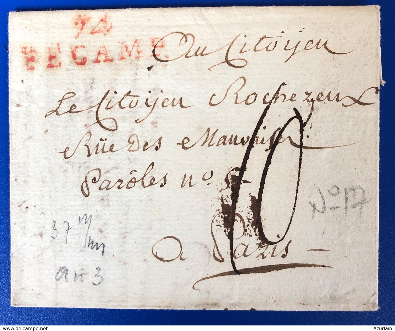 1694 a 1841 lot de 18 Lettres de Fecamp