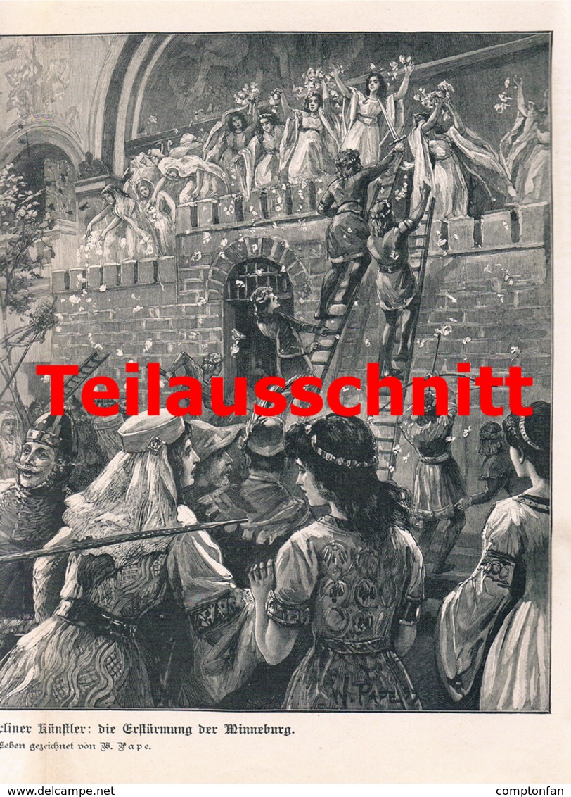 A102 384 - Berlin Kostümfest Berliner Künstler Artikel Mit Ca. 6 Bildern 1899 !! - Sonstige & Ohne Zuordnung