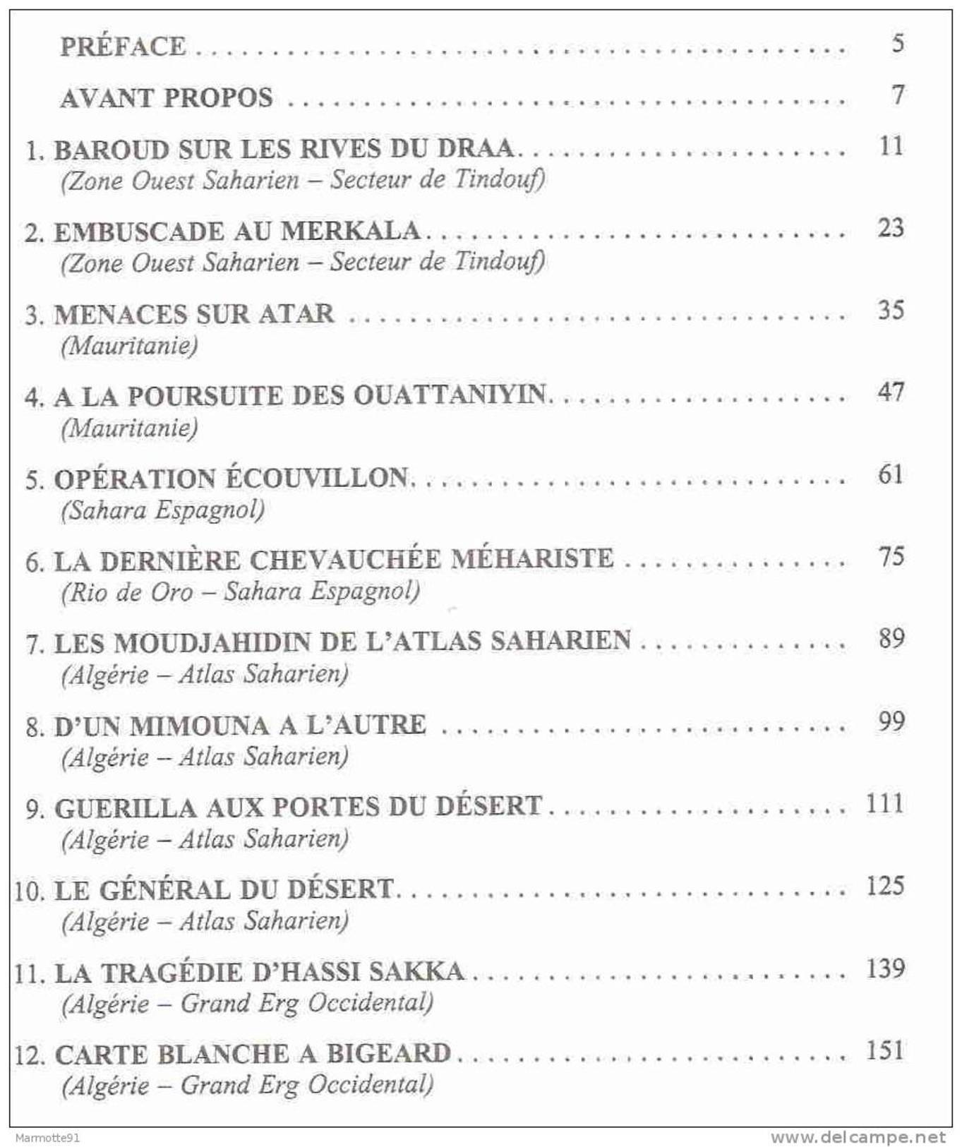 COMBATS SAHARIENS 1955 1962 AFN DESERT MEHARISTE SAHARA COLONIE TOUAREG RECITS GSST CSPA CSP CSPL - Francés