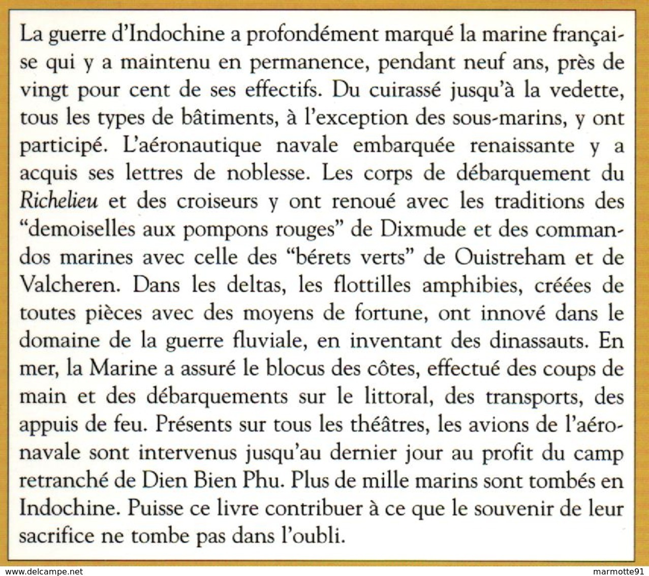 MARINE FRANCAISE DANS GUERRE INDOCHINE  PAR CONTRE AMIRAL B. ESTIVAL - Français