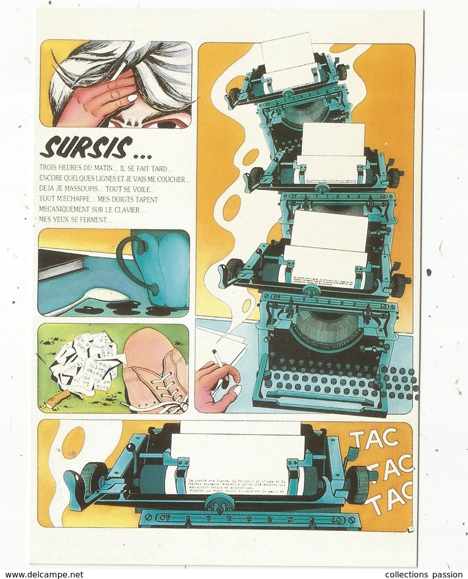 Cp, Bandes Déssinées , BD à La Carte,  SURSIS , Planche 1 ,1983 ,tirage 500 Ex. - Cómics