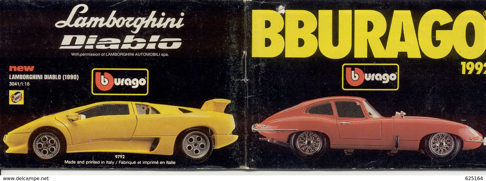 Catalogue Bburago 1992  1:18 1:24 Kits 1:18  1:24  - En Italien - Catalogues & Prospectus