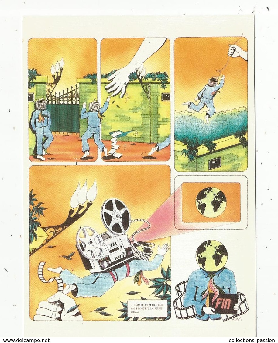 Cp, Bandes Déssinées , BD à La Carte,  CINEMA , Planche 2 ,1983 ,tirage 500 Ex. - Bandes Dessinées