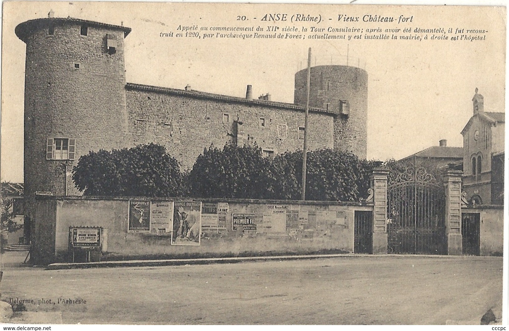 CPA Anse Vieux Château Fort Affranchie YT 165 - Covers & Documents