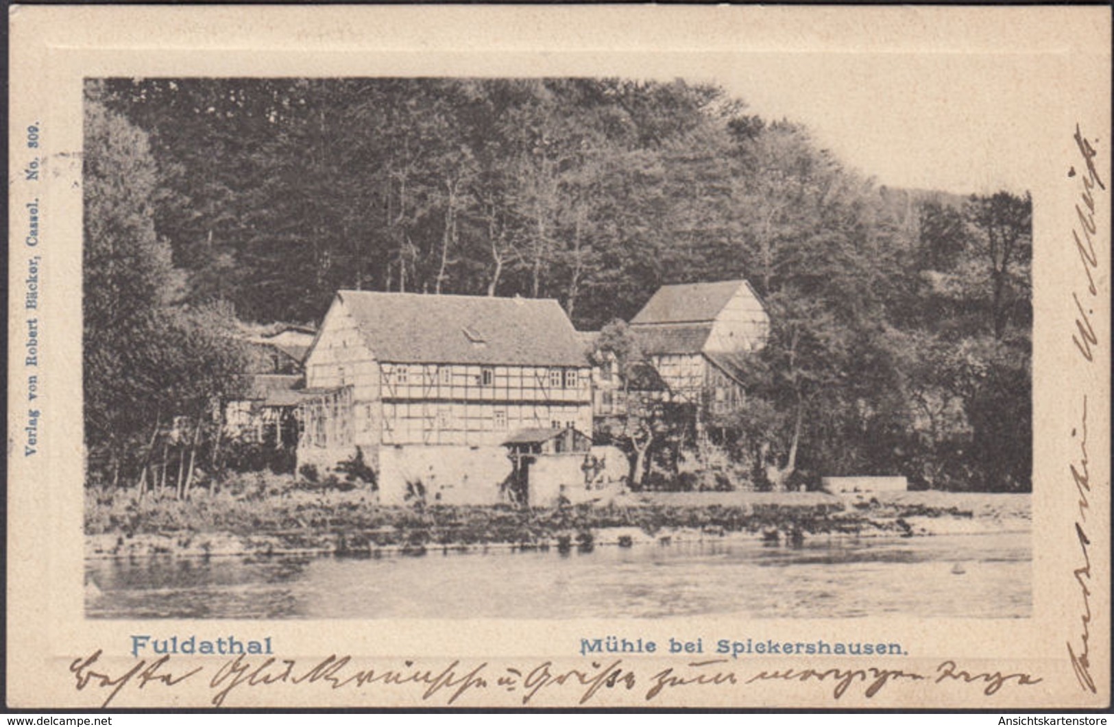 AK Fuldatal Mühle Bei Spiekershausen, Gelaufen 1904 - Autres & Non Classés