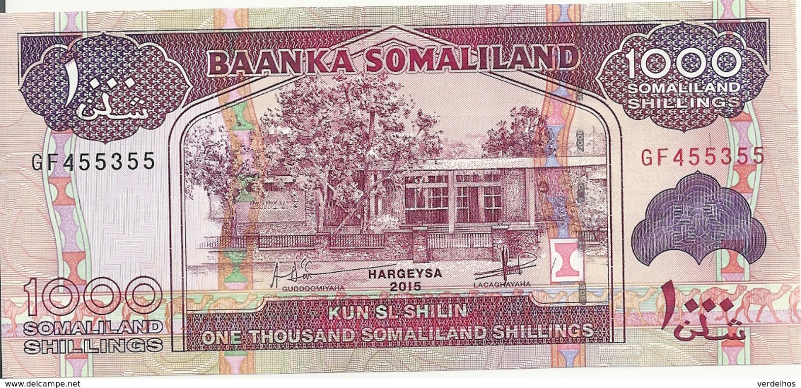 SOMALILAND 1000 SHILLINGS 2015 UNC P 20 - Somalie