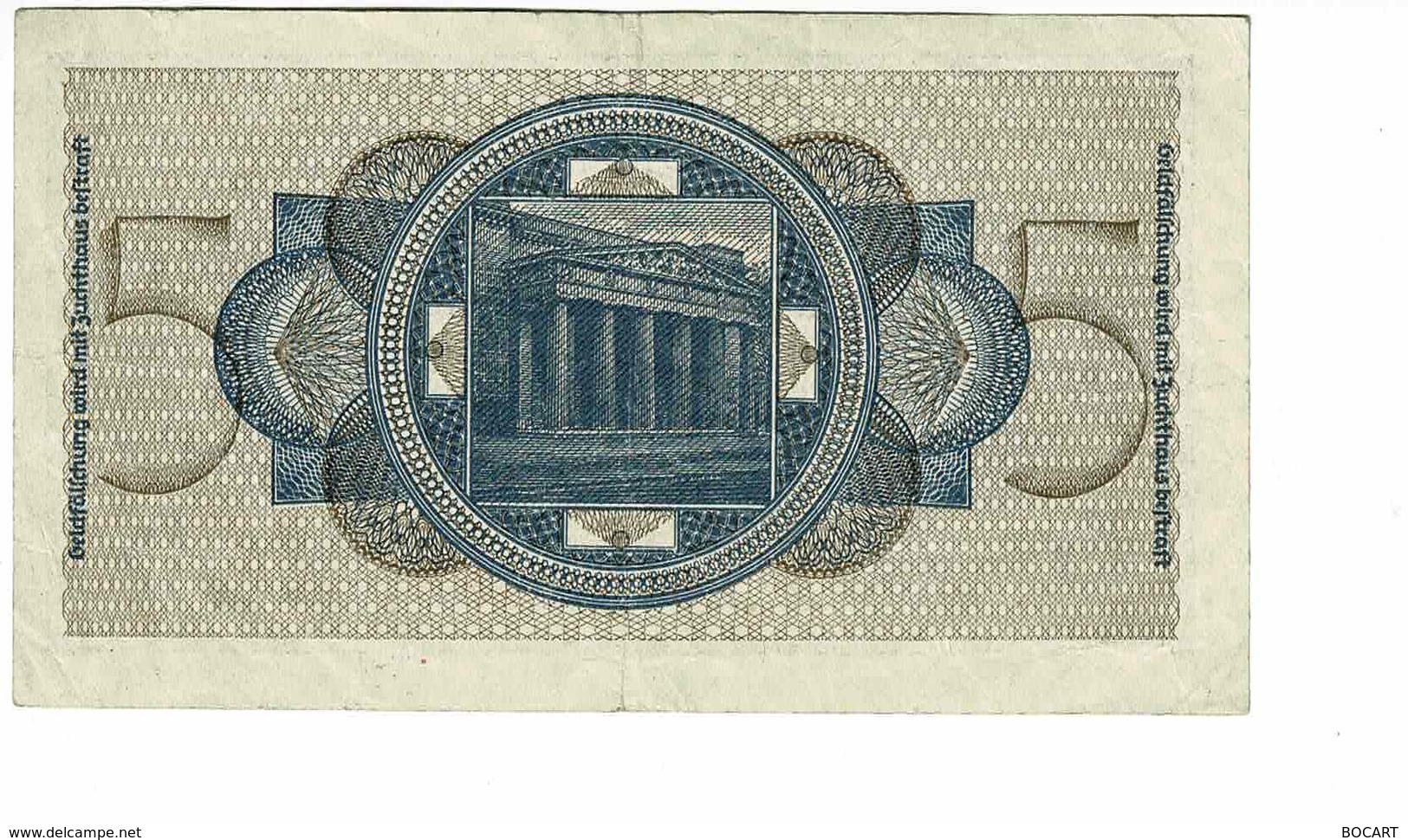 BILLET ZONE ALLEMANDE OCCUPEE 1938-45 5 REICHSMARK - 5 Reichsmark