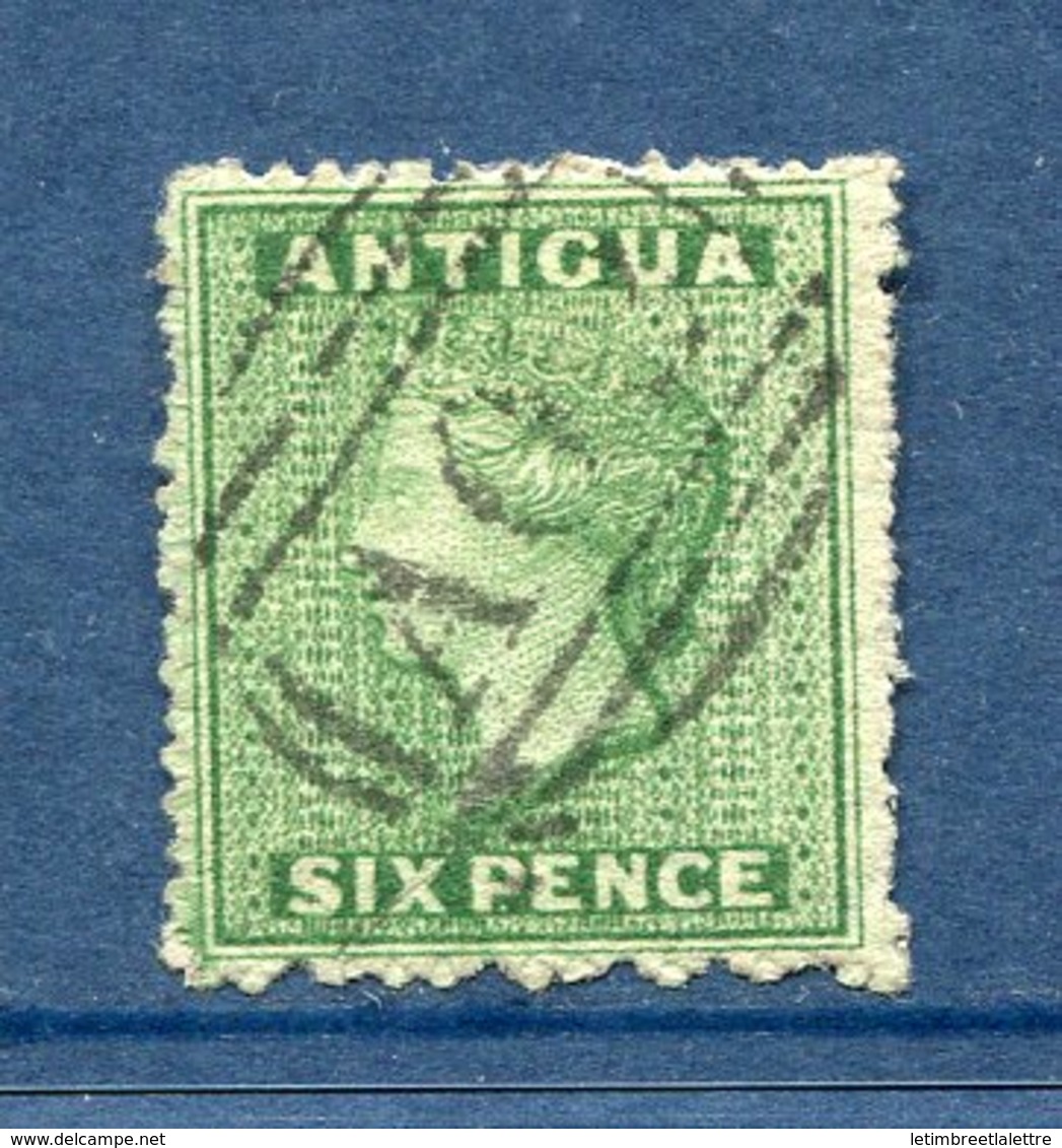 Antigua - N° 3a - Oblitéré - Vert Jaune - 1858-1960 Colonie Britannique