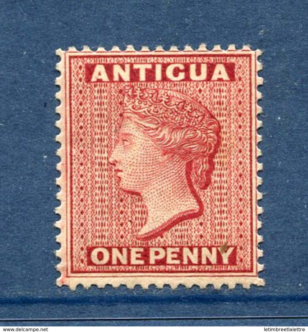 Antigua - N° 6 * - Neuf Avec Charnière - Vert Jaune - 1858-1960 Colonie Britannique