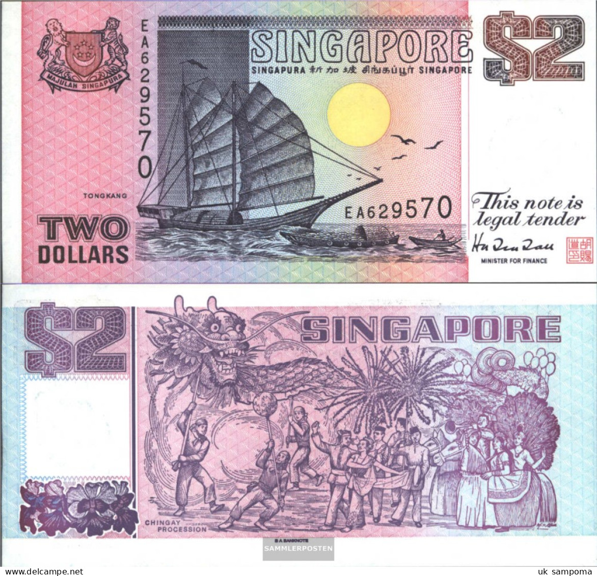 Singapore Pick-number: 37 Uncirculated 1998 2 Dollars - Singapore