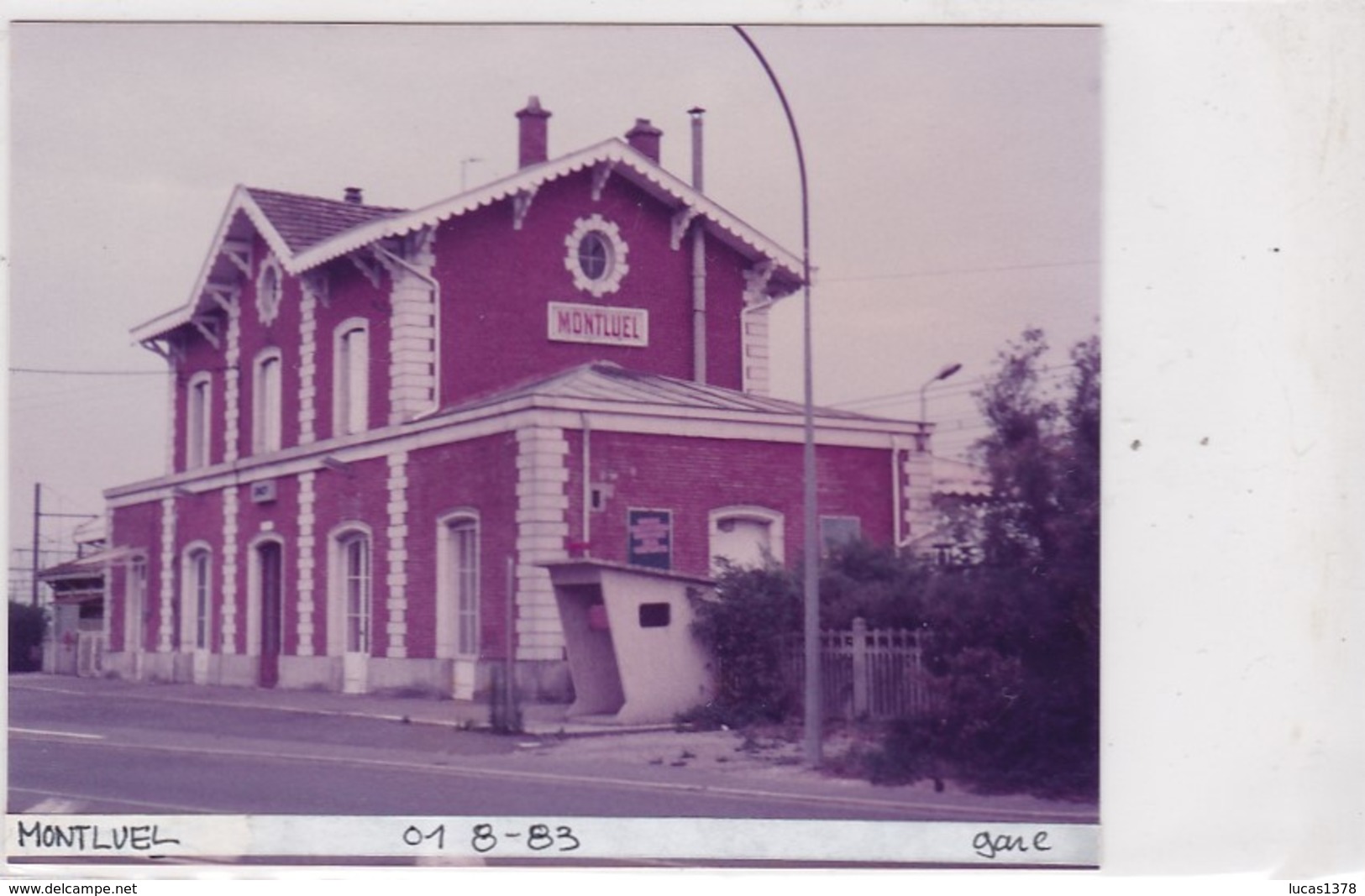 01 / MONTLUEL  /  PHOTO VERITABLE GARE / 1983 - Montluel