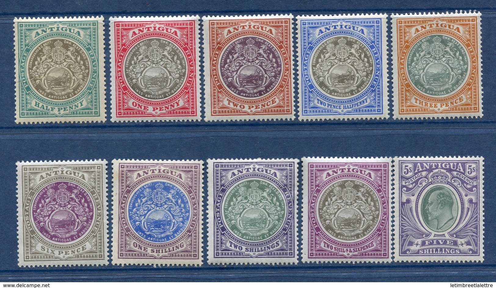 Antigua - N° 19 à 28 * - Neuf Avec Charnière - 1858-1960 Kolonie Van De Kroon