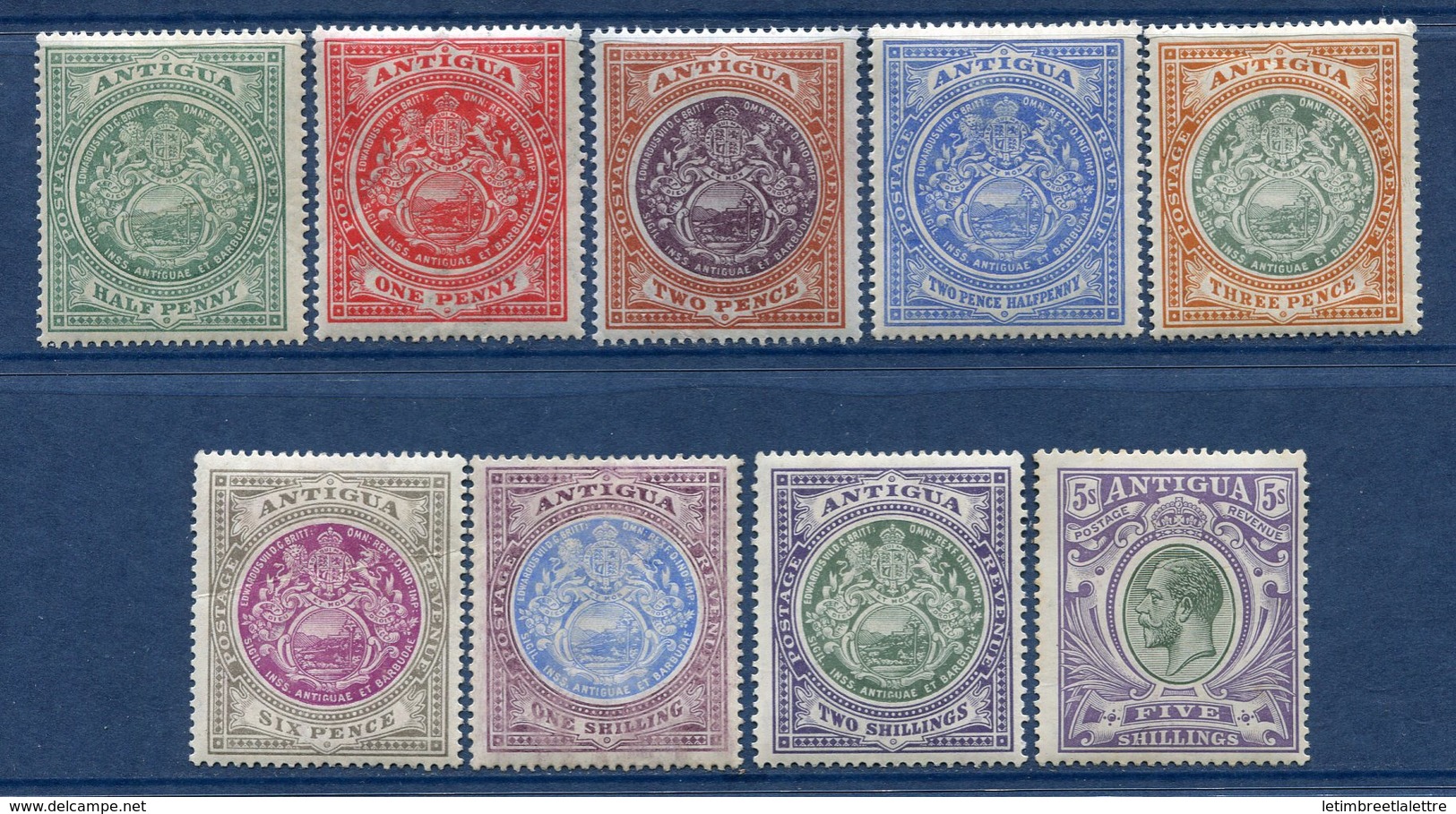 Antigua - N° 29 à 37 * - Neuf Avec Charnière - 1858-1960 Colonie Britannique