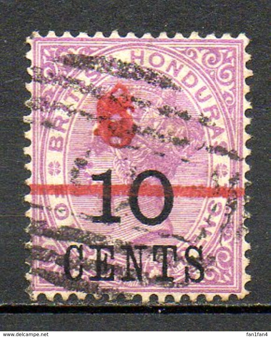 HONDURAS - (Colonie Britannique) - 1891 - N° 36a - 6 C. S. 10 C. S..4 P. Violet - (Victoria) - (Surcharge Rouge) - Honduras