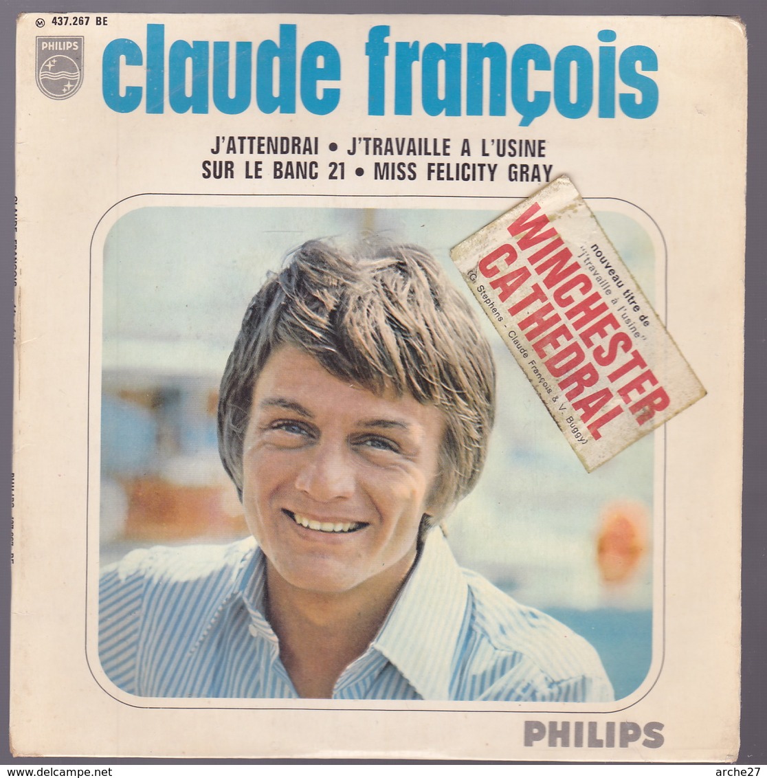CLAUDE FRANCOIS - EP - 45T - Disque Vinyle - J'attendrai - 437267 - Autres - Musique Française