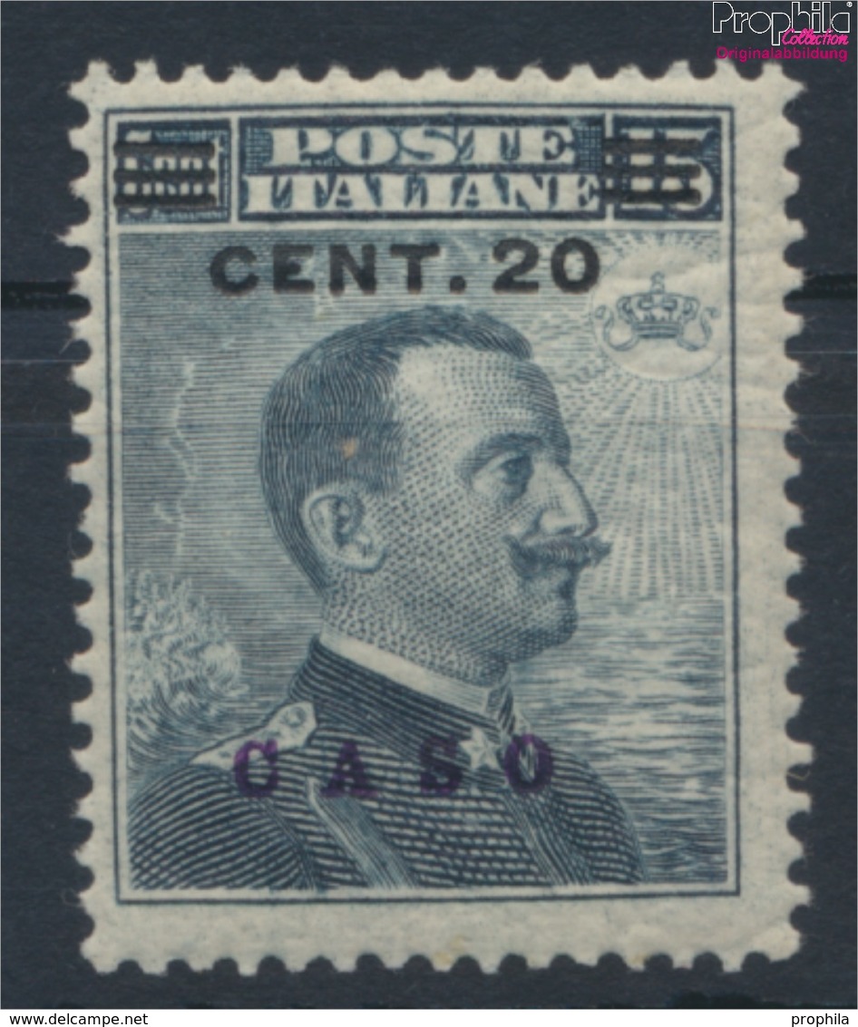 Ägäische Inseln 10II Postfrisch 1912 Aufdruckausgabe Caso (9423265 - Ägäis (Caso)
