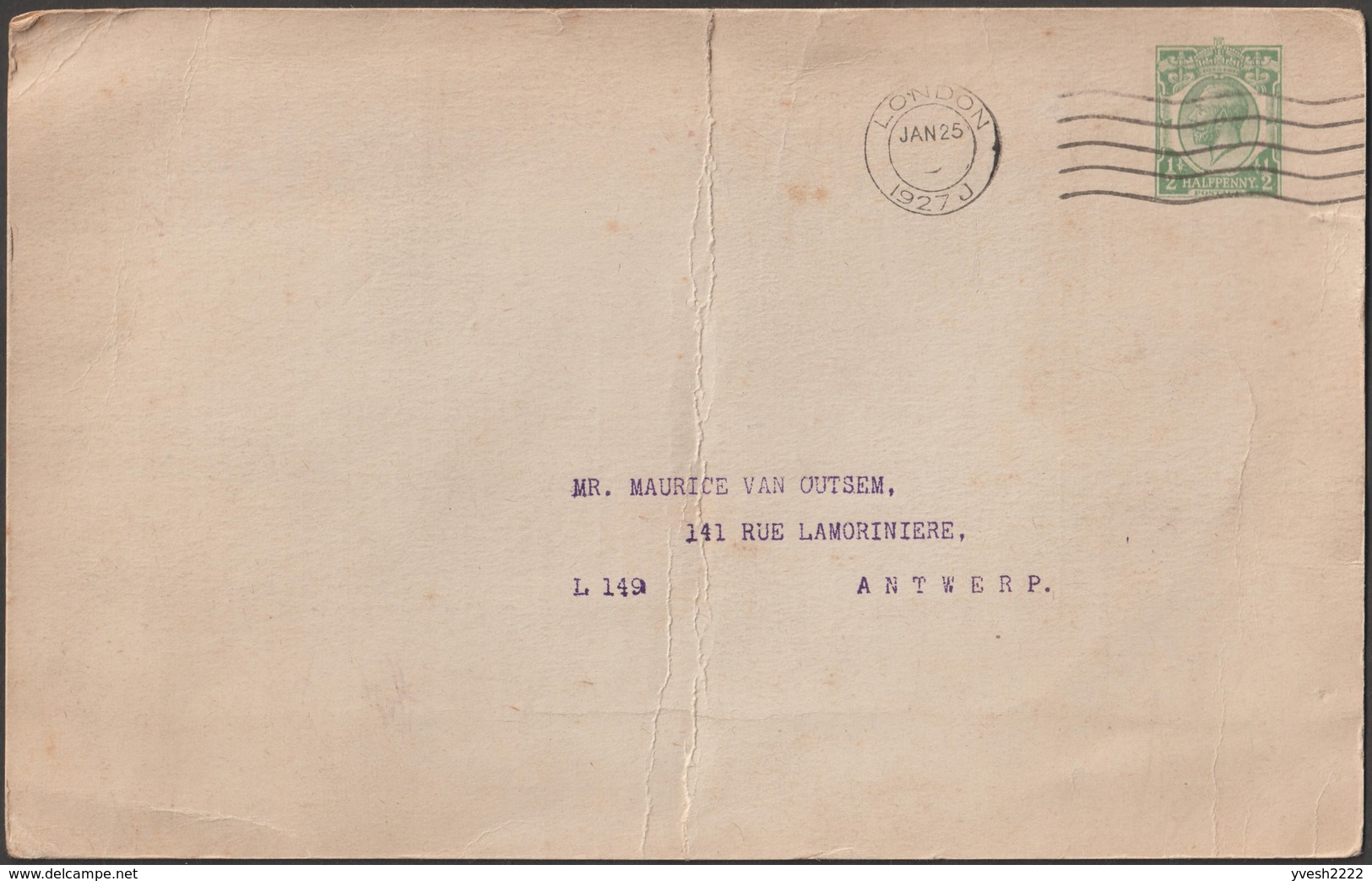 Grande-Bretagne 1927. Entier Postal Timbré Sur Commande. Phtisie Des Mineurs, Mine D'or City Deep Limited - Autres & Non Classés