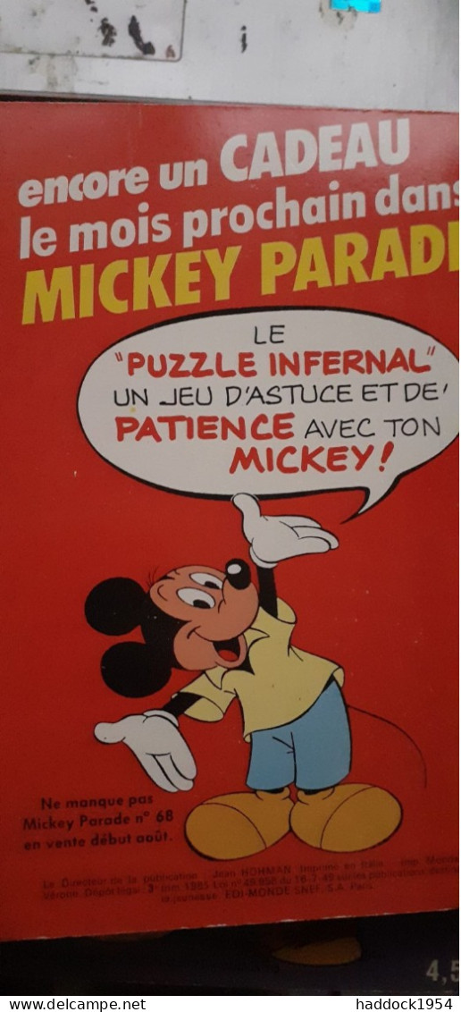 mickey parade n°67 WALT DISNEY edi monde 1985