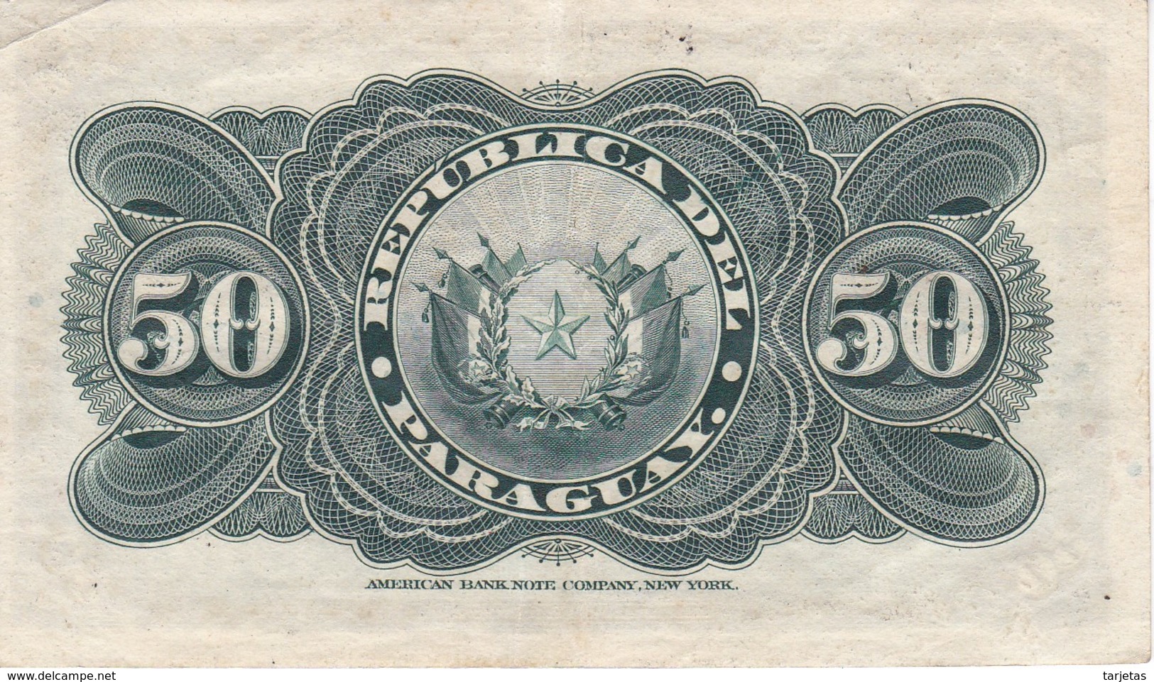 BILLETE DE PARAGUAY DE 50 CENTAVOS DEL AÑO 1907 EN CALIDAD EBC (XF)  (BANKNOTE) - Paraguay