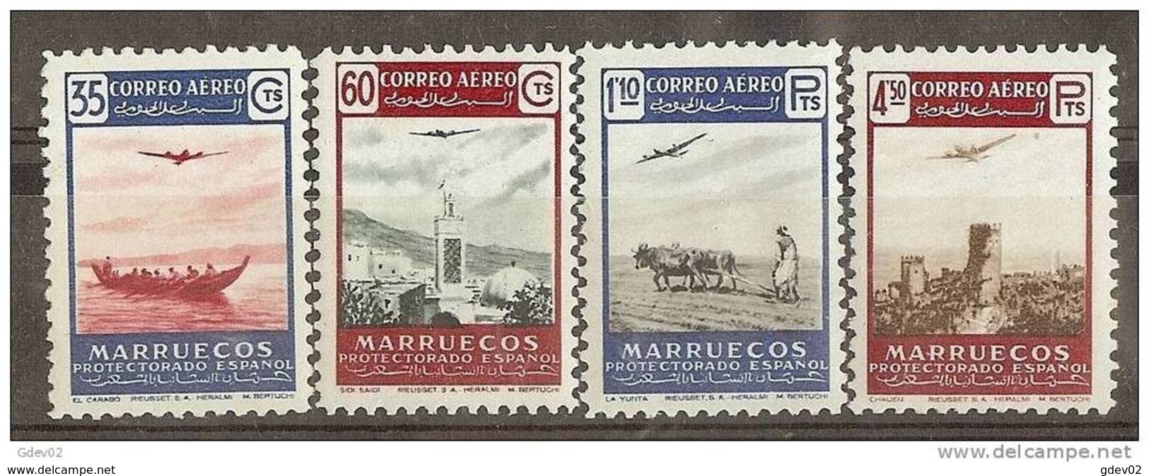MA369SF-L4144TESESCOLESPSC.Maroc.Marocco.Paisajes Y Avion..MARRUECOS  ESPAÑOL.1953. (Ed 369/2**) Sin Charnela.MUY BONITO - Autres & Non Classés