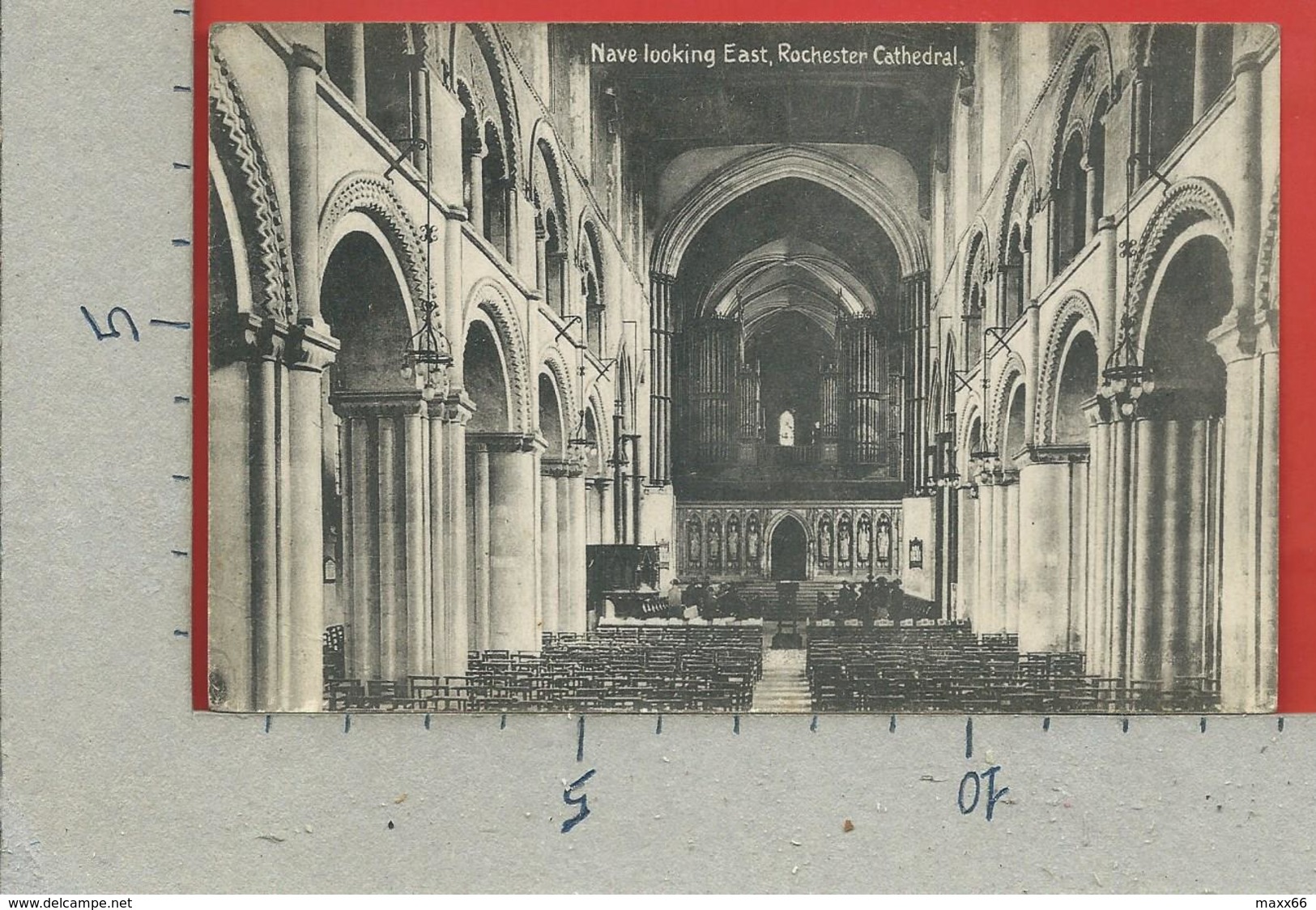 CARTOLINA NV REGNO UNITO - Rochester Cathedral - Nave Looking East - 9 X 14 - 1919 - Rochester