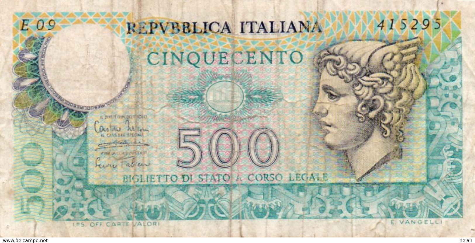 ITALIA 500 LIRE 1974  P-94a.1  Circ. - 500 Lire