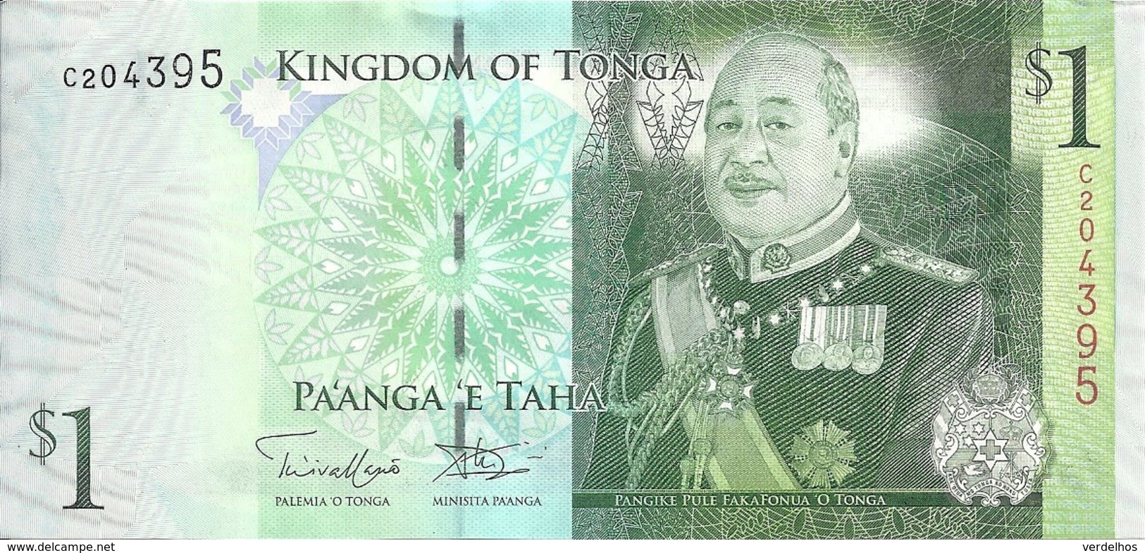 TONGA 1 PA'ANGA ND2014 UNC P 37 B - Tonga