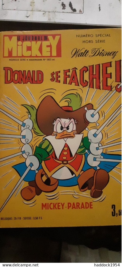 Donald Se Fâche Mickey Parade N° 1003 Bis WALT DISNEY Edi Monde 1971 - Mickey Parade