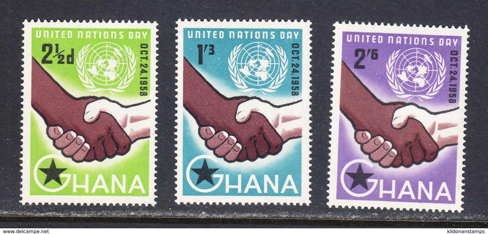 Ghana 1958 Mint No Hinge, Sc# 36-38, SG , MI 36-38 - Ghana (1957-...)