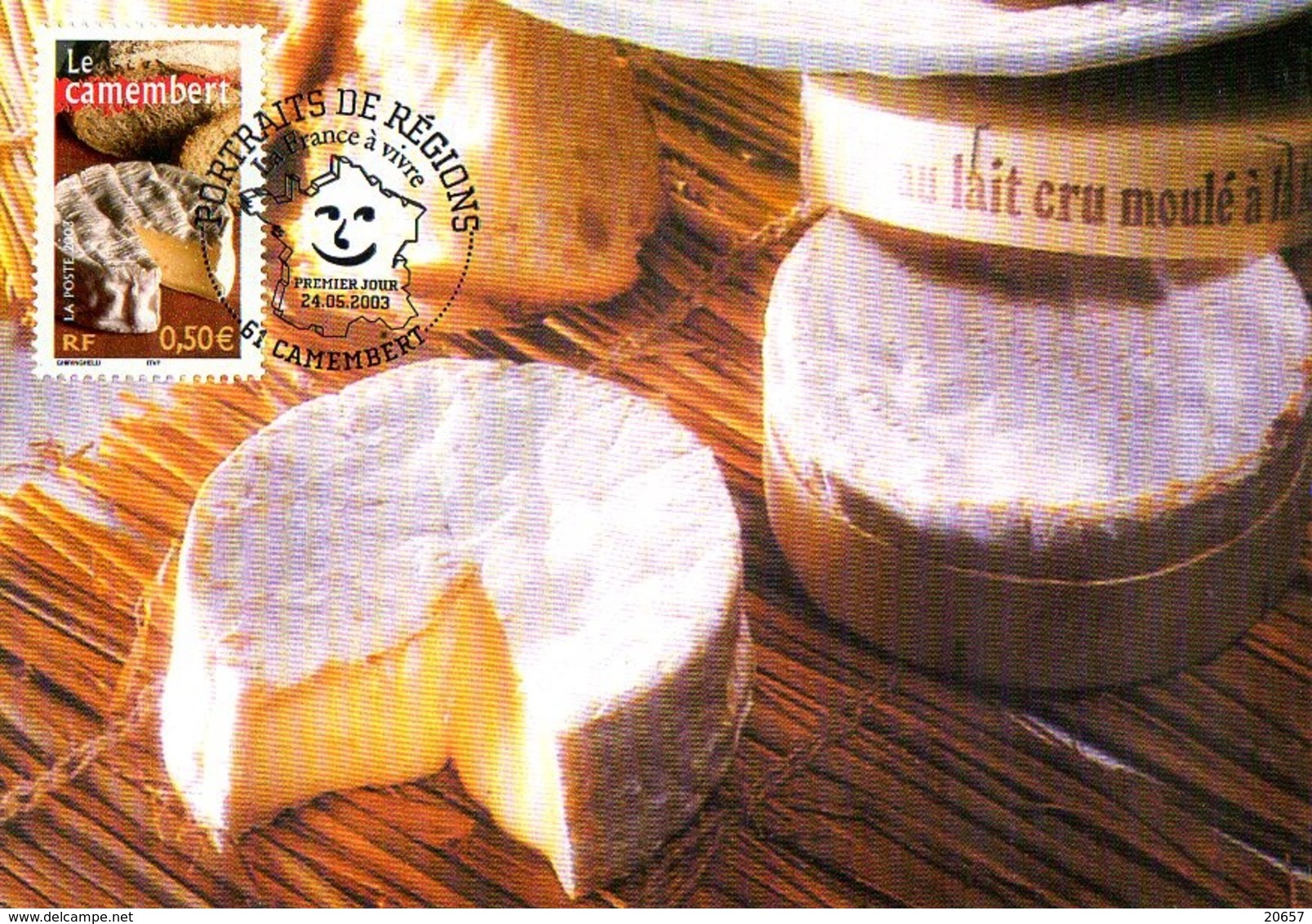 France 3562 Fdc Gastronomie Fromage Camembert - Food