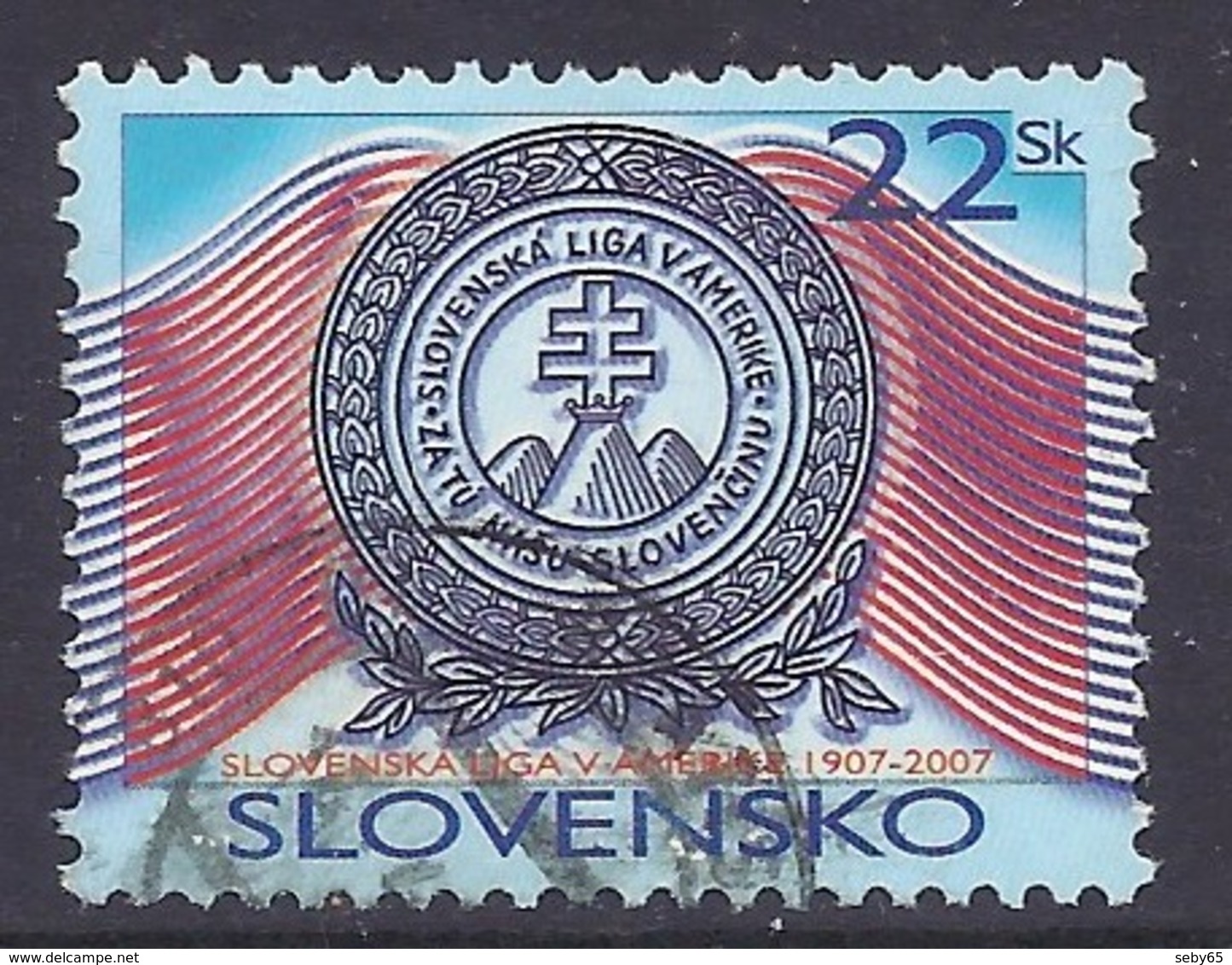 Slovensko / Slovakia - 2007 100th Anniversary Slovak Legue Of America, Used - Usati