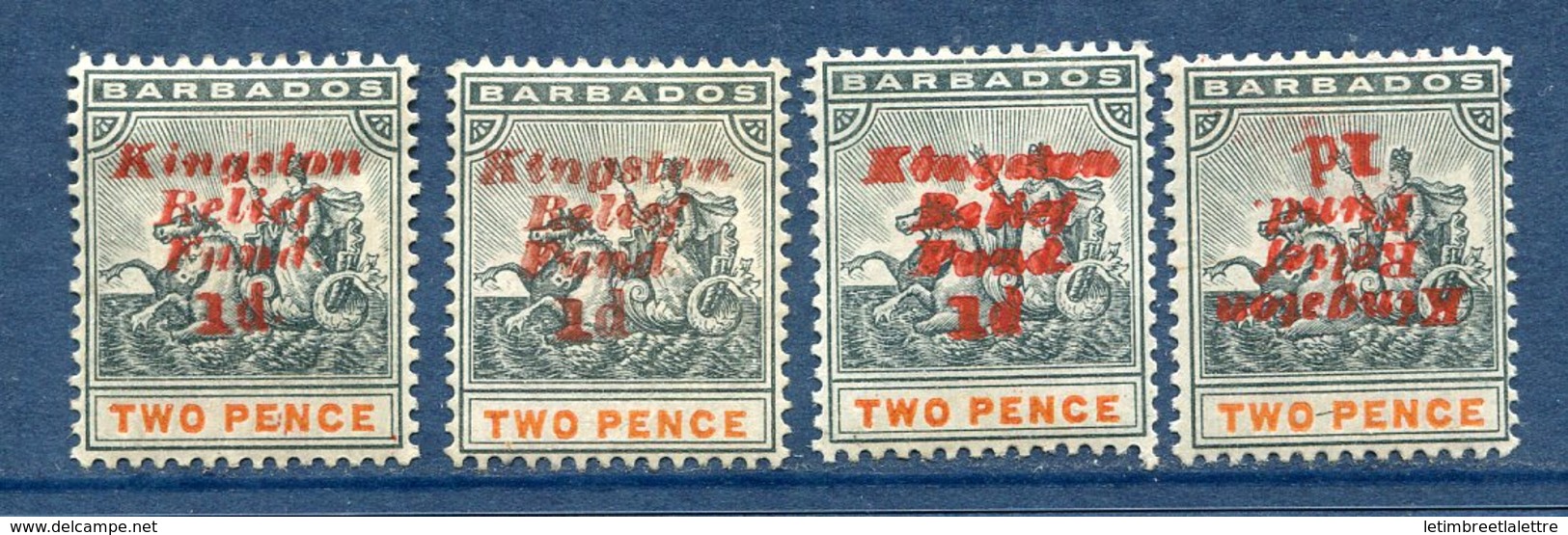 ⭐ Barbades - YT N° 84a B C * - Neuf Avec Charnière ⭐ - Barbados (...-1966)