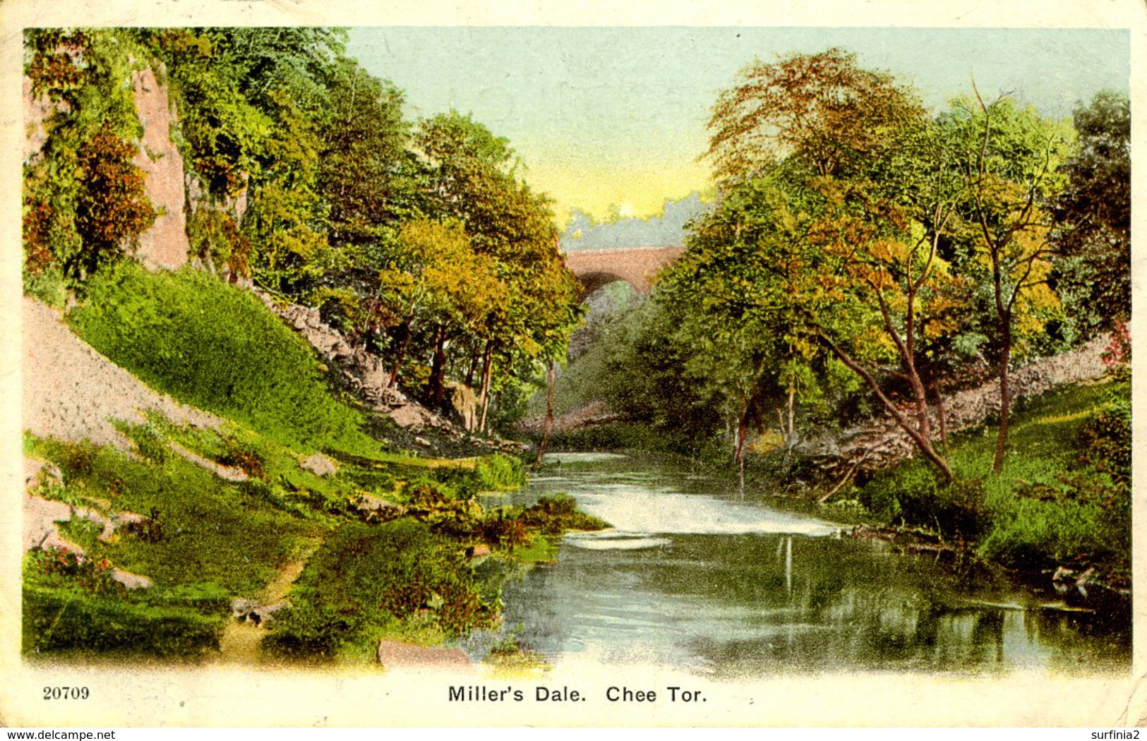 DERBYSHIRE -  MILLERS DALE - CHEE TOR CHROMO 1904 Db513 - Derbyshire
