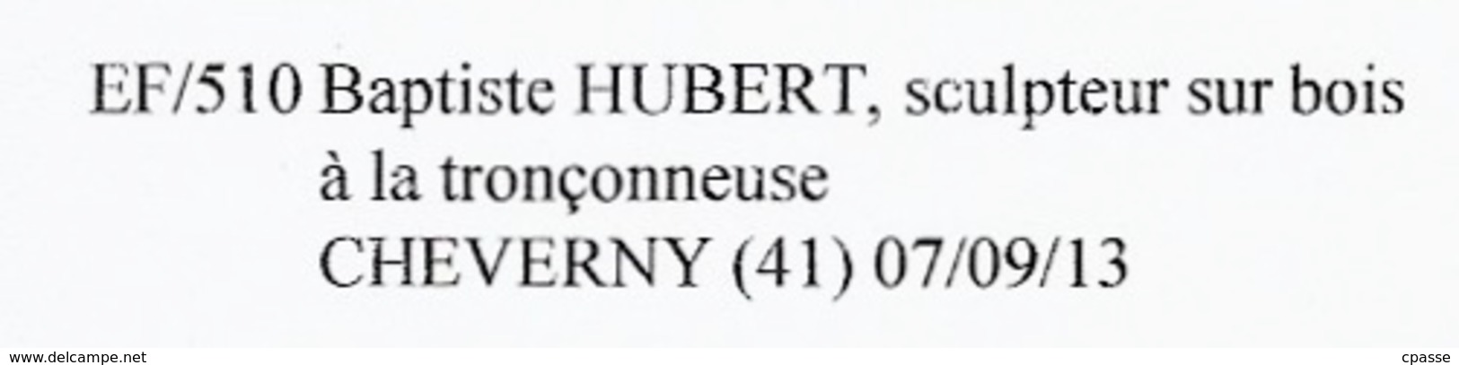 CPM (Photo Carte Philippe Touchard) 41 CHEVERNY - Baptiste HUBERT Sculpteur Sur Bois à La Tronçonneuse - Cheverny