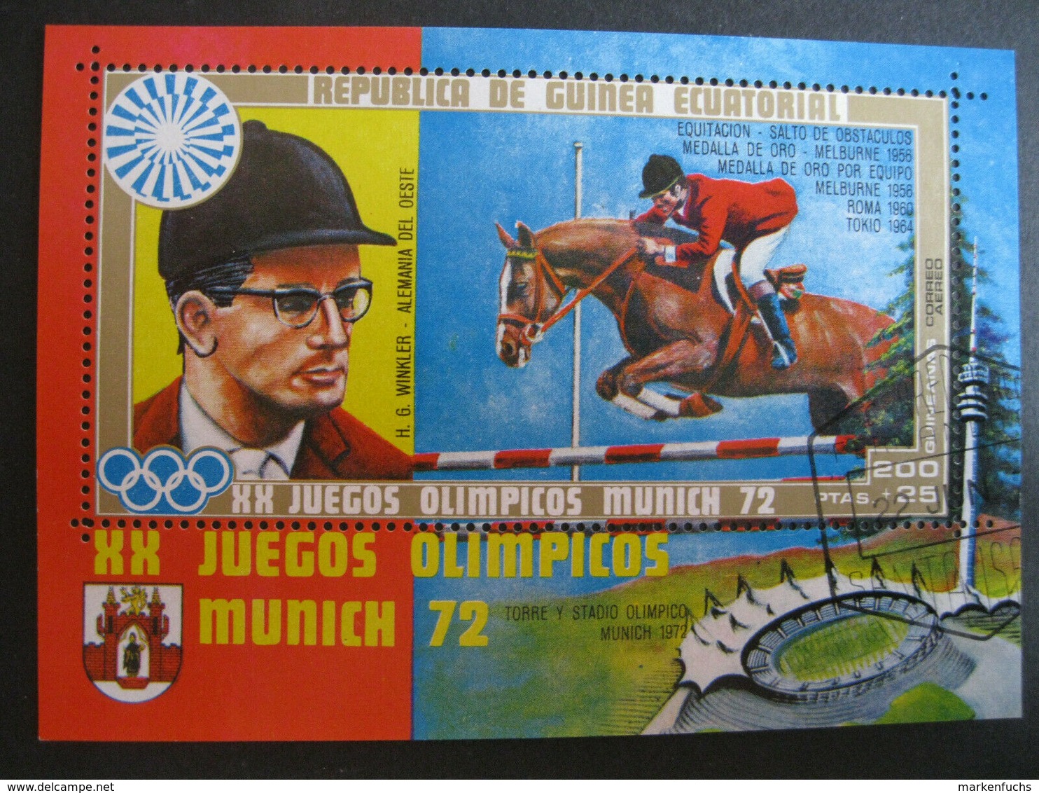 München 72 / Äquatorialguinea / Block Reiten - Salto