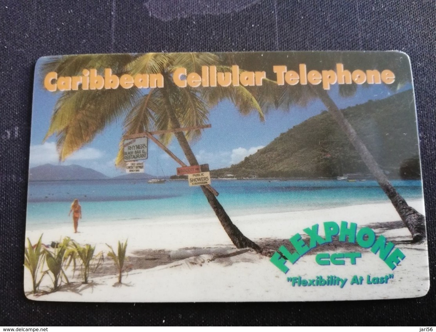 CARIBBEAN GENERAL $20,-  BEACH /CARIBBEAN CELLULAR TELEPHONE FLEXPHONE  CCT **1257** - Virgin Islands