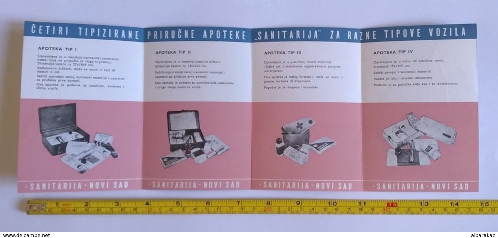 Pharmacy Manual - Red Cross For CAR Truck Motorcycle Tractor Combine , Advertising Flight - Edit Yugoslavia 1965 - Tracteurs