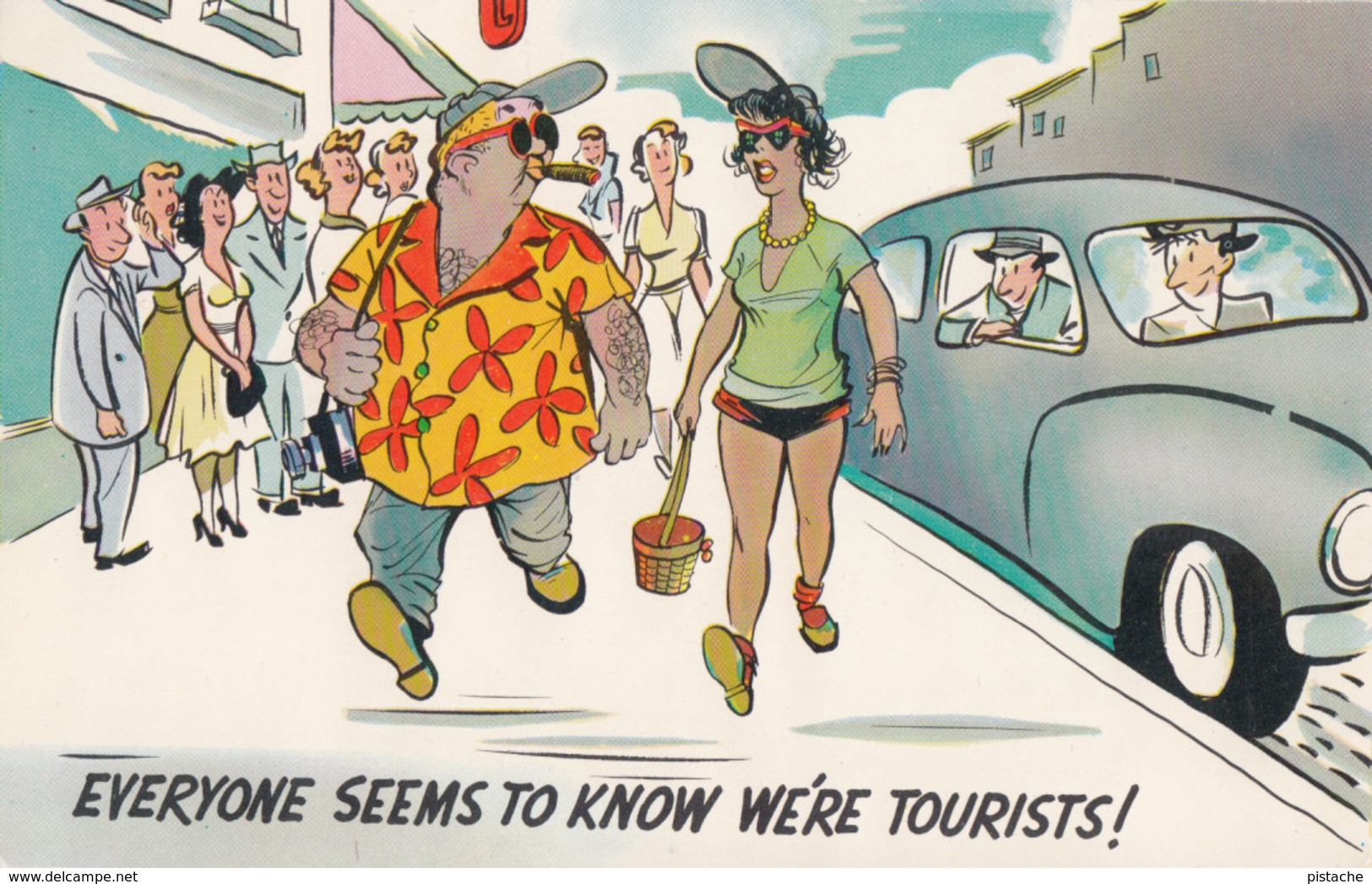 Comics Humor Comic Comique Humour - Tourist - Unused - VG Condition - 2 Scans - Humour