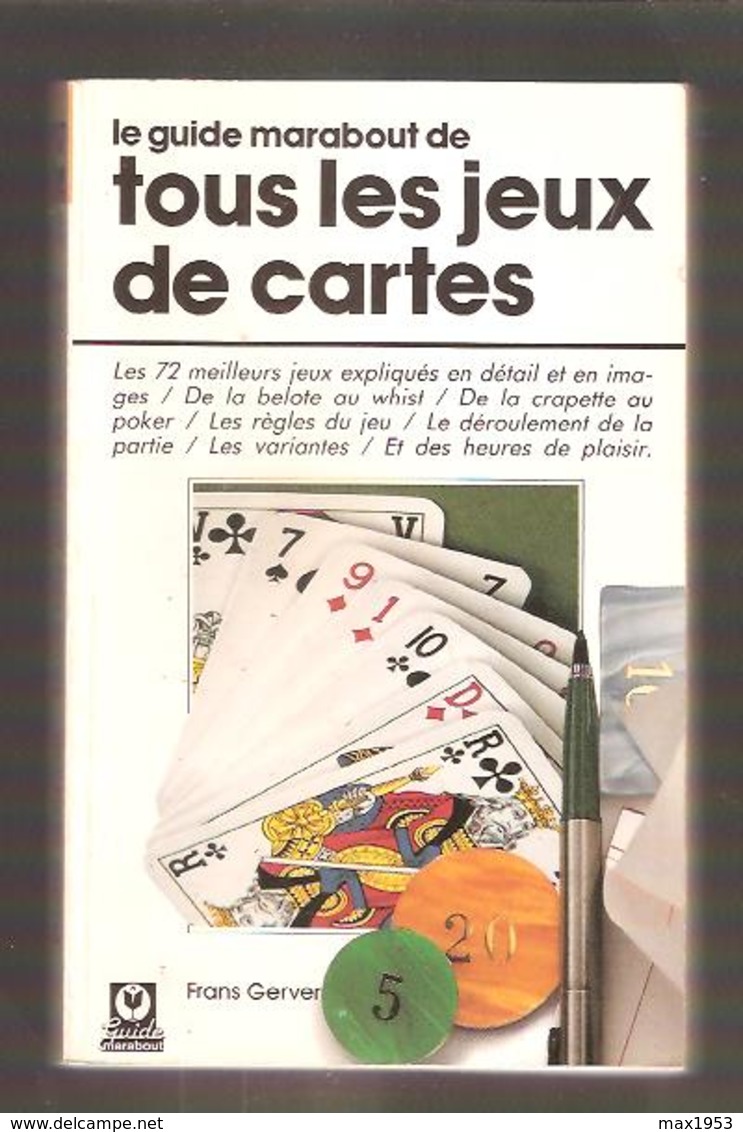 Frans Gerver - Le Guide Marabout De Tous Les Jeux De Cartes - GM 39 , 1992 - Palour Games