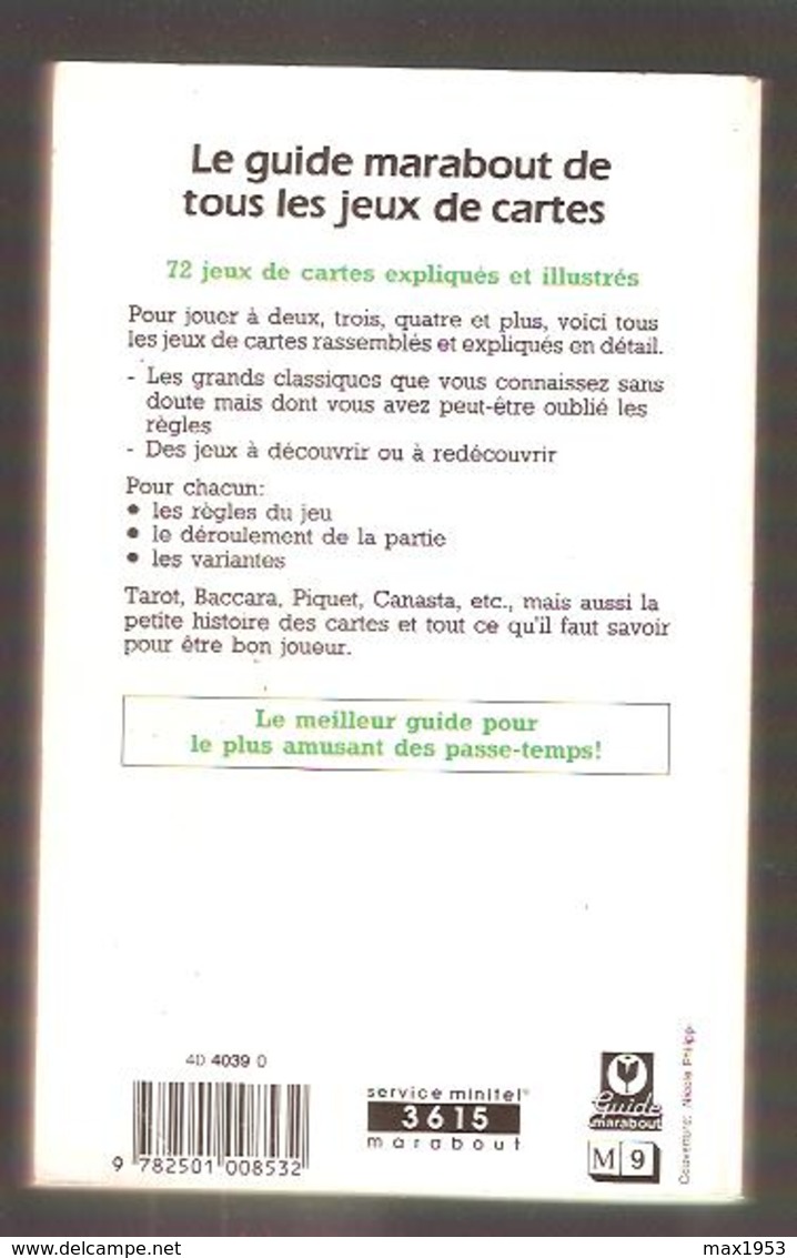 Frans Gerver - Le Guide Marabout De Tous Les Jeux De Cartes - GM 39 , 1992 - Giochi Di Società