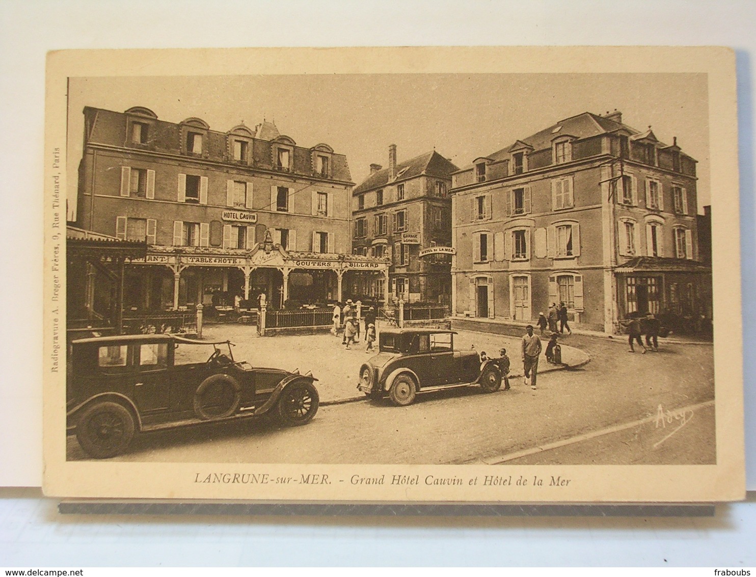 14 - LANGRUNE SUR MER - GRAND HOTEL CAUVIN ET HOTEL DE LA MER - ANIMÉE - AUTOMOBILES - TARIFS - Sport En Toerisme