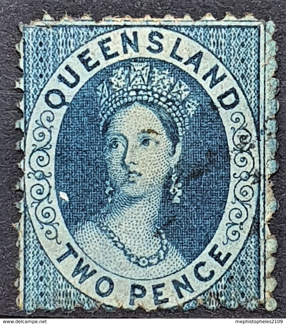 QUEENSLAND 1862/67 - MLH - Sc# 14 - 2d - Mint Stamps