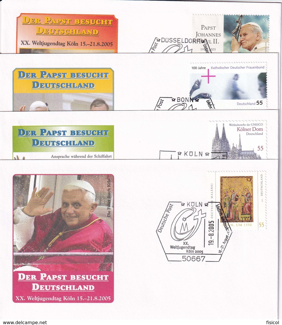 2005 - GERMANIA - VIAGGIO DI  PAPA BENEDETTO XVI IN GERMANIA - FDC - Altri & Non Classificati