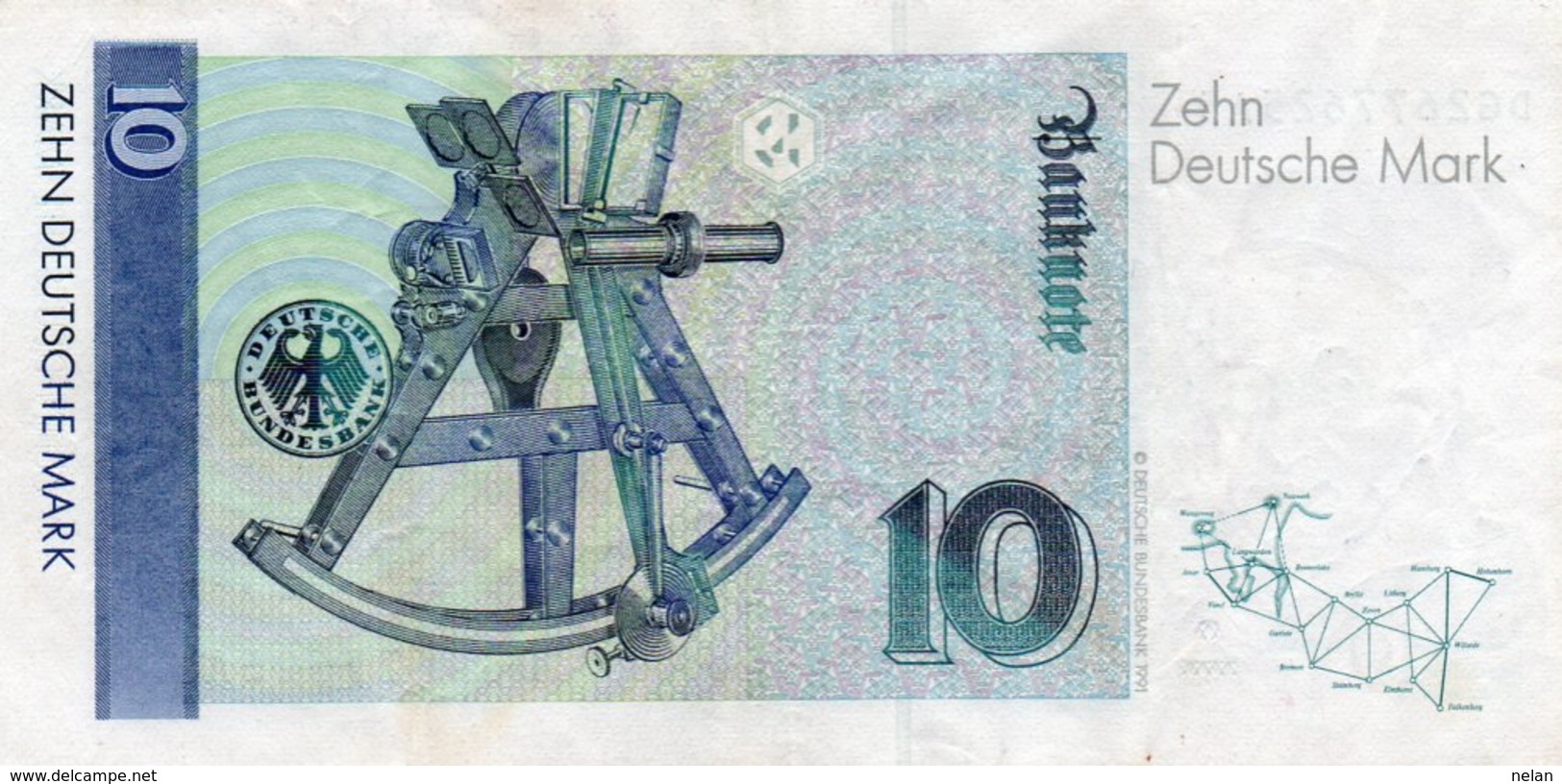 GERMANY-  10 DEUTSCHE MARK 1993 P-38c   XF+++ - 10 Deutsche Mark