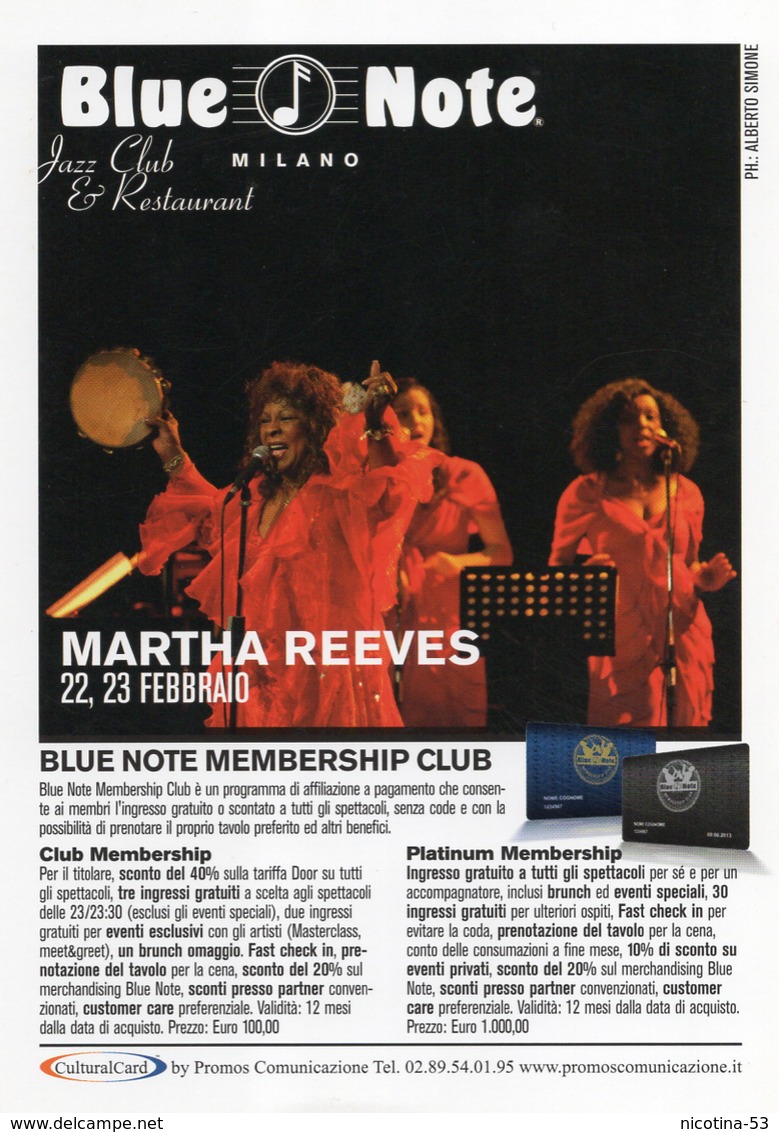 MAN-03525- " MARTHA REEVES 22-23 FEBBRAIO 2013 " BLUE NOTE MILANO - Affiches & Posters
