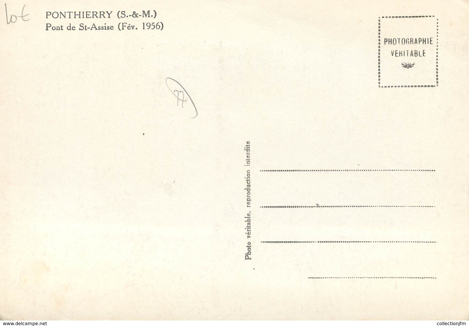 / CPSM FRANCE 77 "Ponthierry Pont De Sainte Assise" - Other & Unclassified